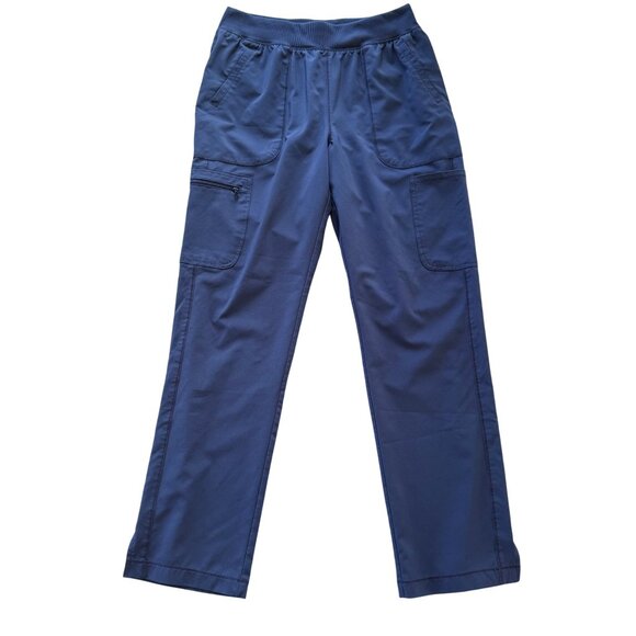 Cherokee Luxe Womens Scrub Pants CK065A Navy Blue M Elastic Waist Utility Pocket - Picture 1 of 6